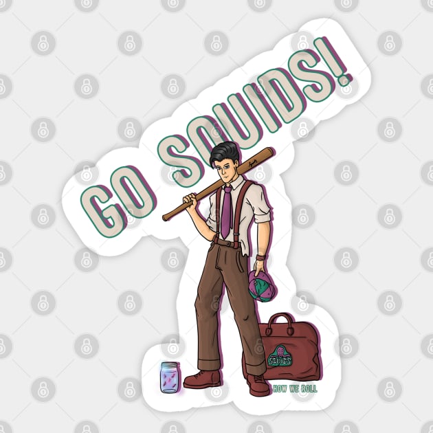 Go Squids! Sticker by How We Roll Podcast